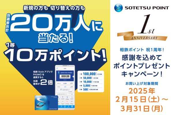 相鉄ポイント１周年記念キャンペーン